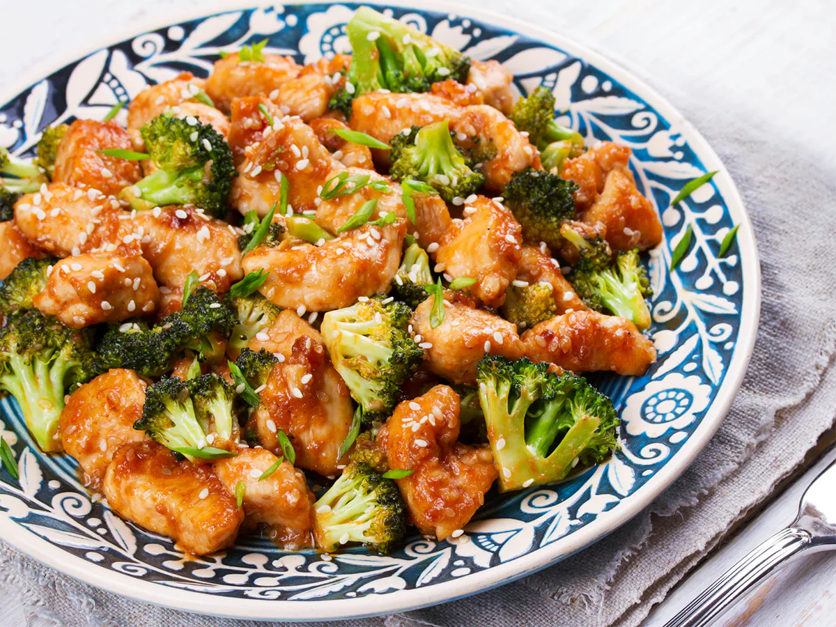 chicken with broccoli at Spice Spring Restaurant，a Chinese Restaurant in Cleveland